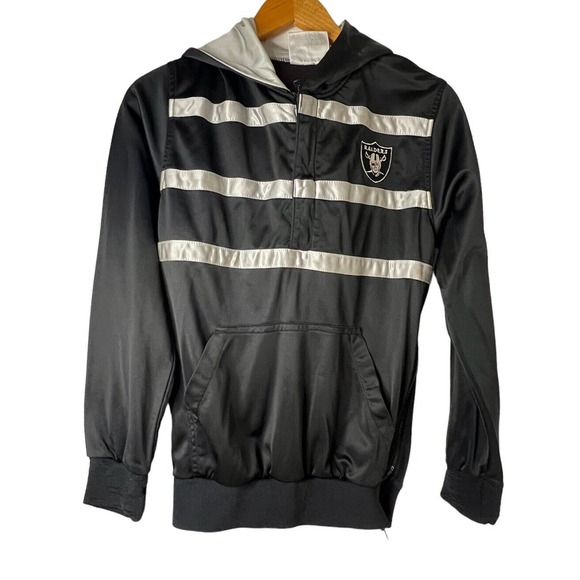 VTG Starter NFL Oakland Raiders Men's Varsity Zip Up Jacket Size S Discontinued - Picture 1 of 9